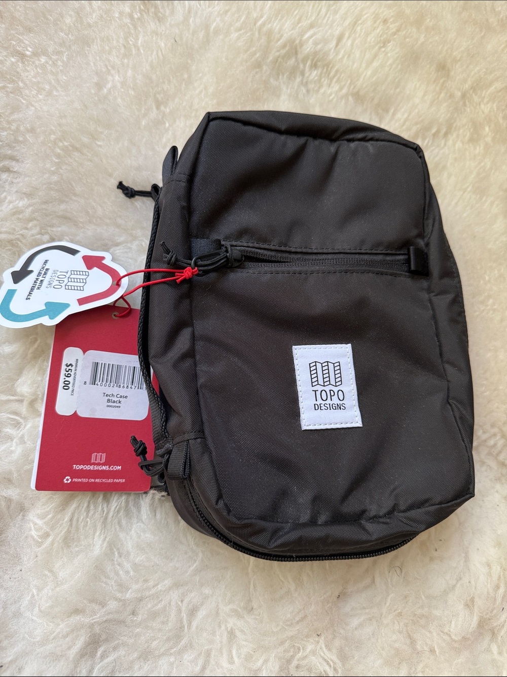 Topo Designs Black Travel Tech Pouch
